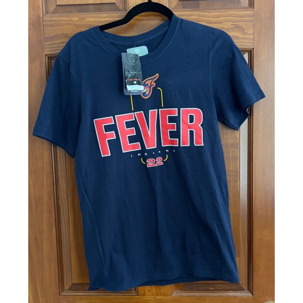 New Fanatics Caitlin Clark 22 Indiana Fever Navy Tee Shirt Small NWT